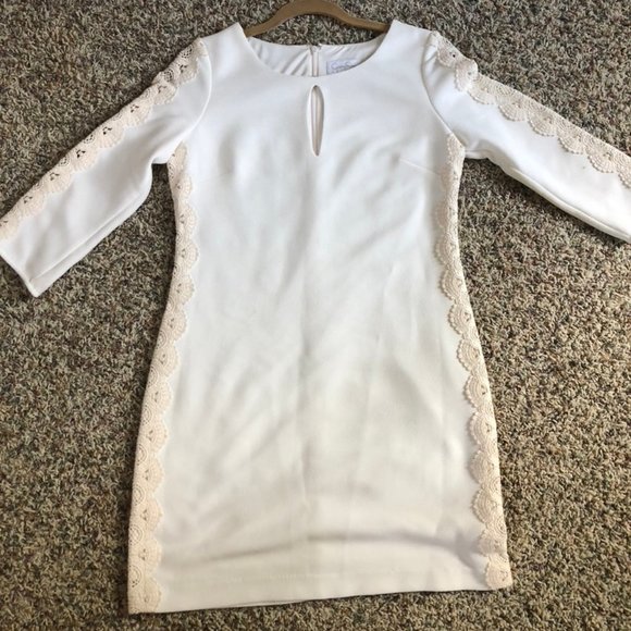 Winter White Shift Dress - Picture 2 of 7